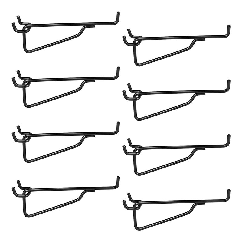 Workshop Tools Shelf - 75STO-Peg Board Shelf Hooks, 8PACK 6In