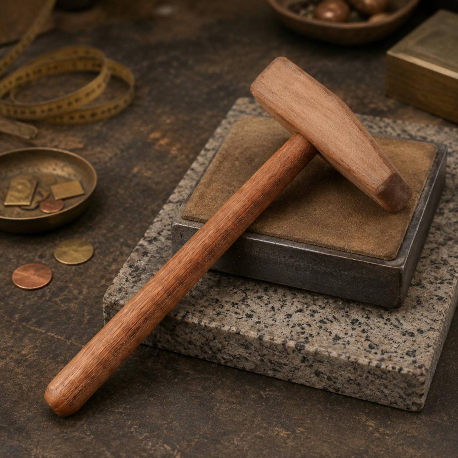 Workshop Tools Hammer - Wooden Shaping Hammer Cylindrical Handle Metalworking