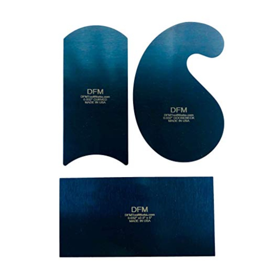 Card Scraper Cabinet - DFM Tool Works Blue Curved Cabinet