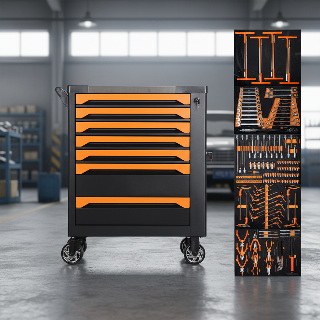 Workshop Tools Trolley - Industrial Tool Cabinet With 269pcs Tools
