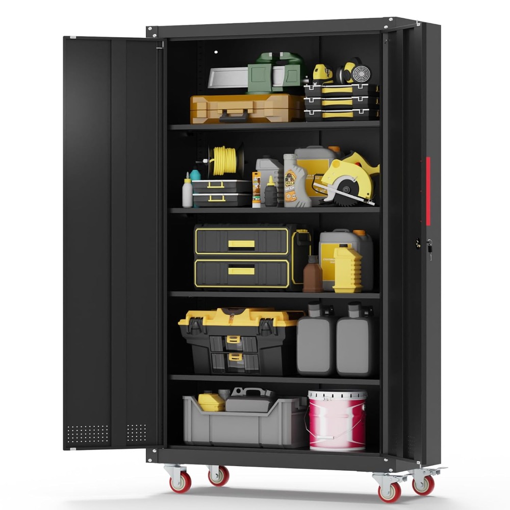 Lockable Metal Garage Storage  - Workshop Tools Shelf ulasan dan harga