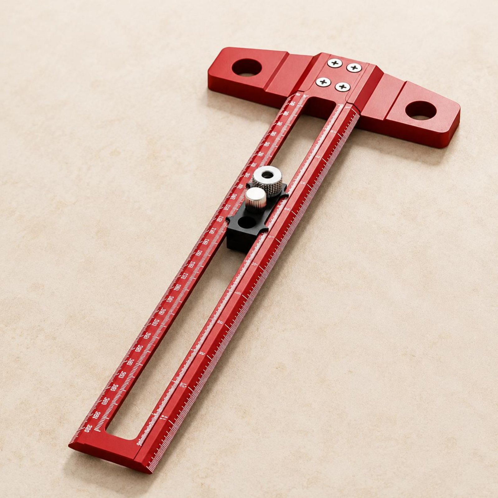 T-Square Ruler Drill Hole Guid - Workshop Marking Tools ulasan dan harga