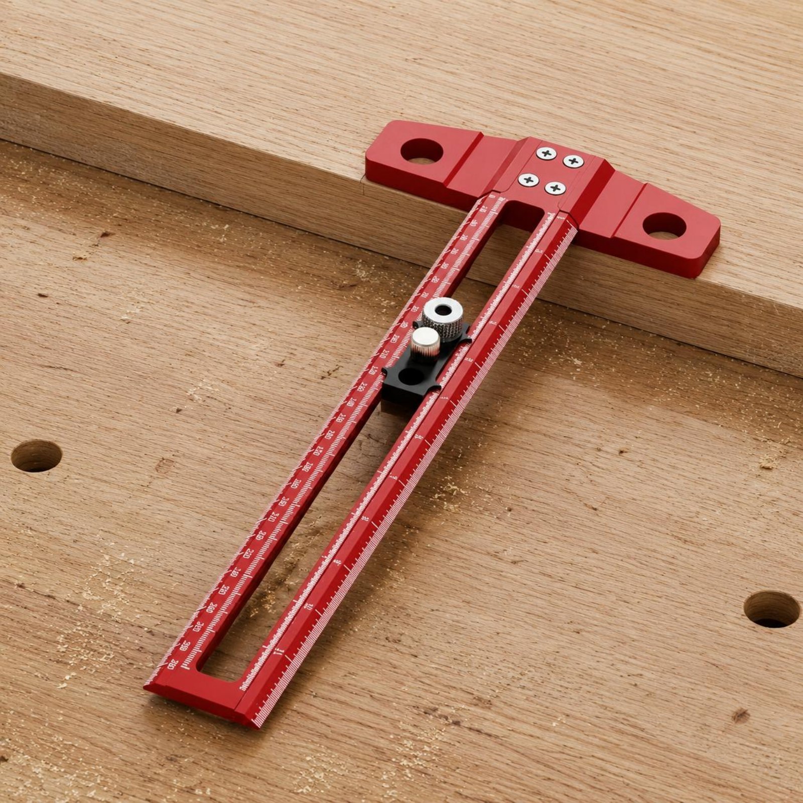 T-Square Ruler Drill Hole Guid - Workshop Marking Tools ulasan dan harga