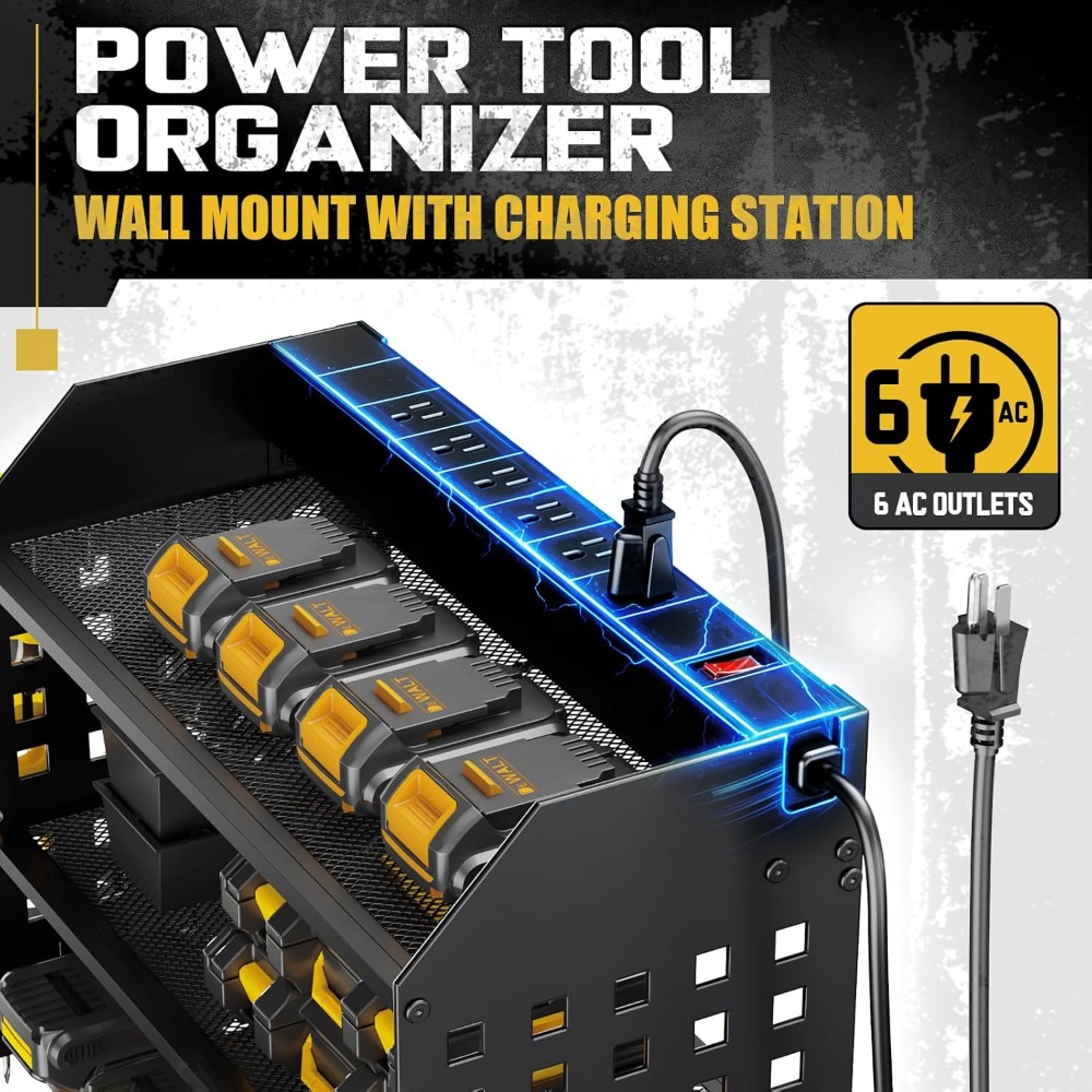 Power Tool Organizer with Char - Workshop Tools Shelf ulasan dan harga