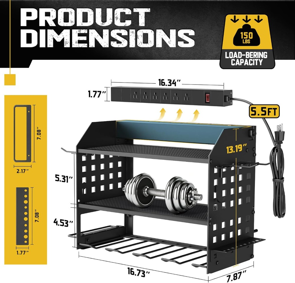 Power Tool Organizer with Char - Workshop Tools Shelf ulasan dan harga