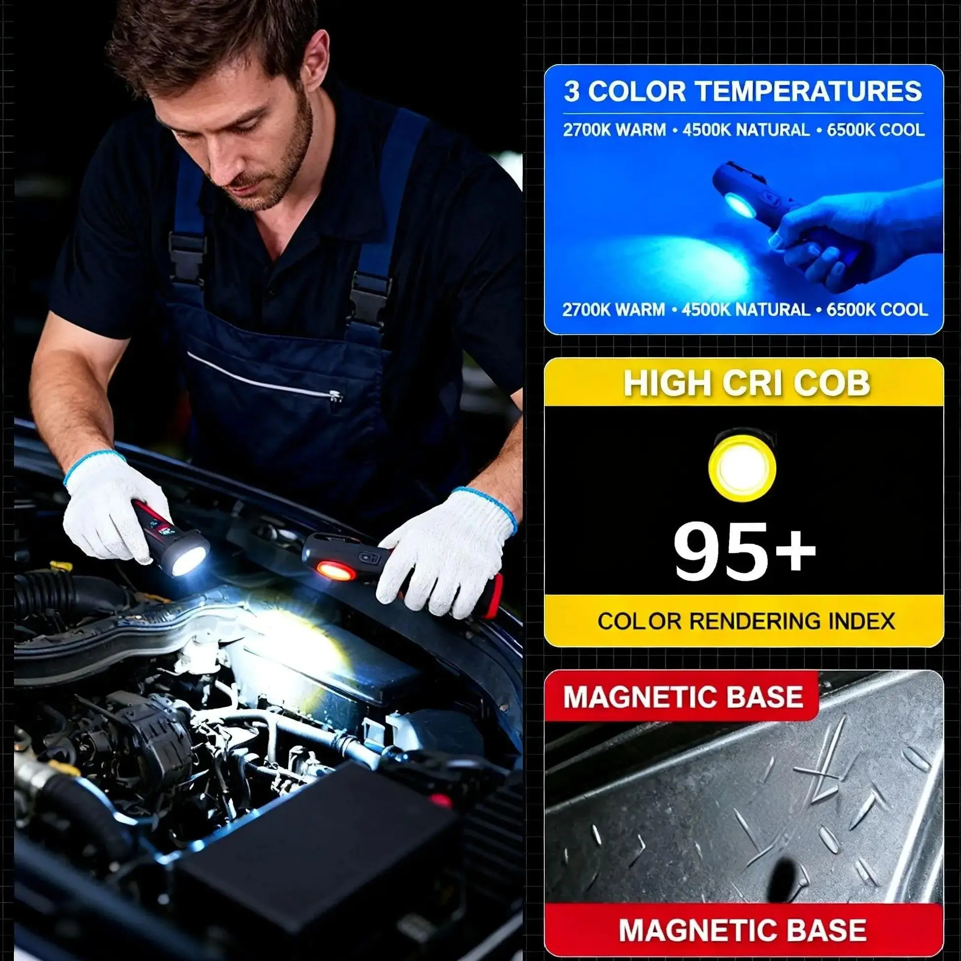 FUNAYA Portable Flashlight Car - Tools Workshops ulasan dan harga