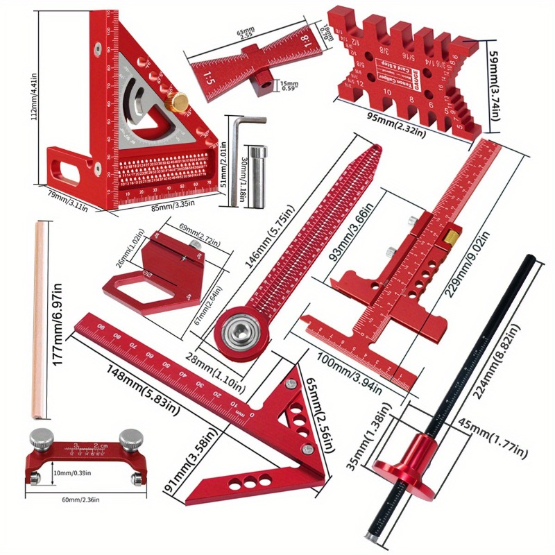 Workshop Carpenter Square Set  - Workshop Marking Tools ulasan dan harga