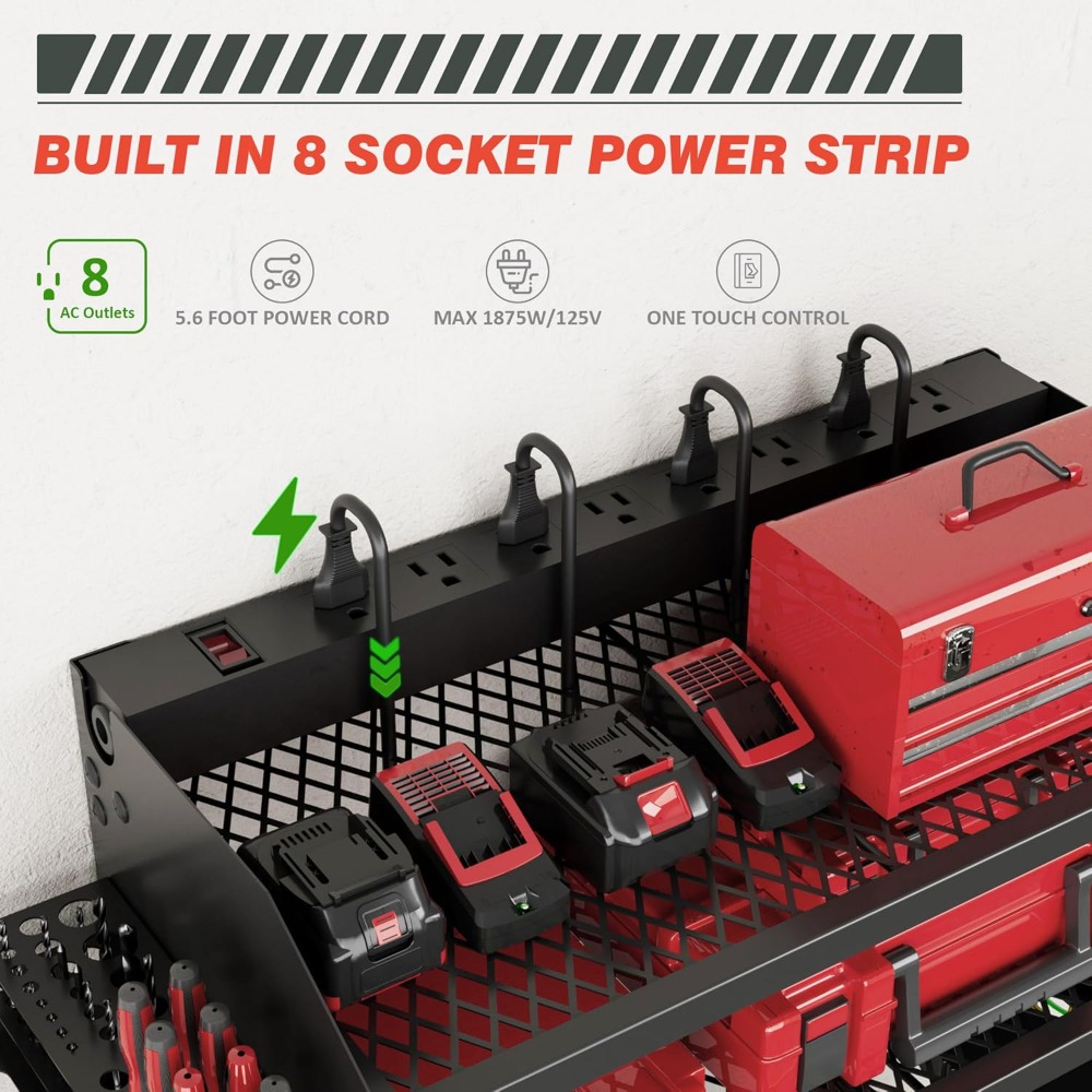 Power Tool Organizer Wall Moun - Workshop Tools Shelf ulasan dan harga