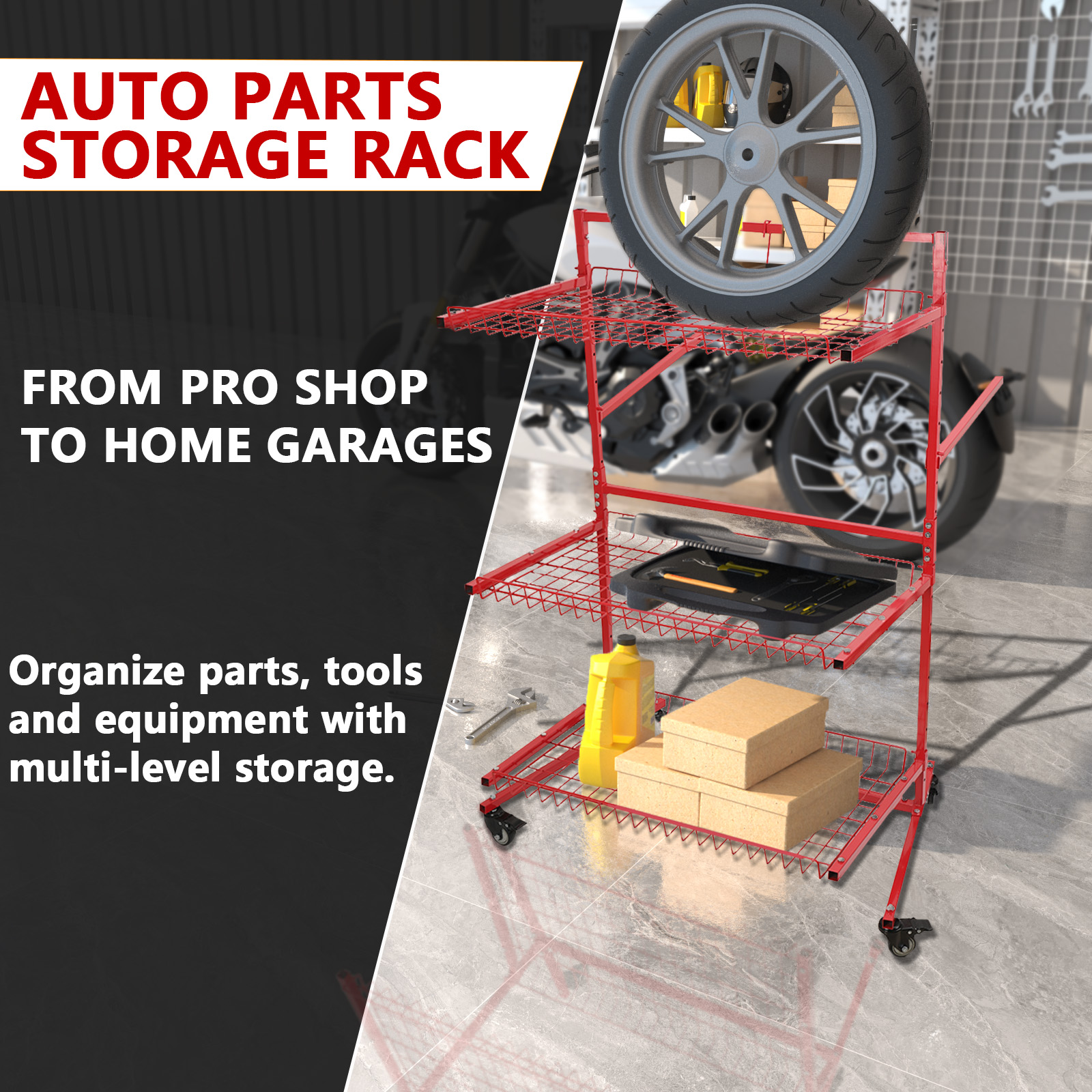 3 Layer Automotive Parts Manag - Workshop Tools Shelf ulasan dan harga