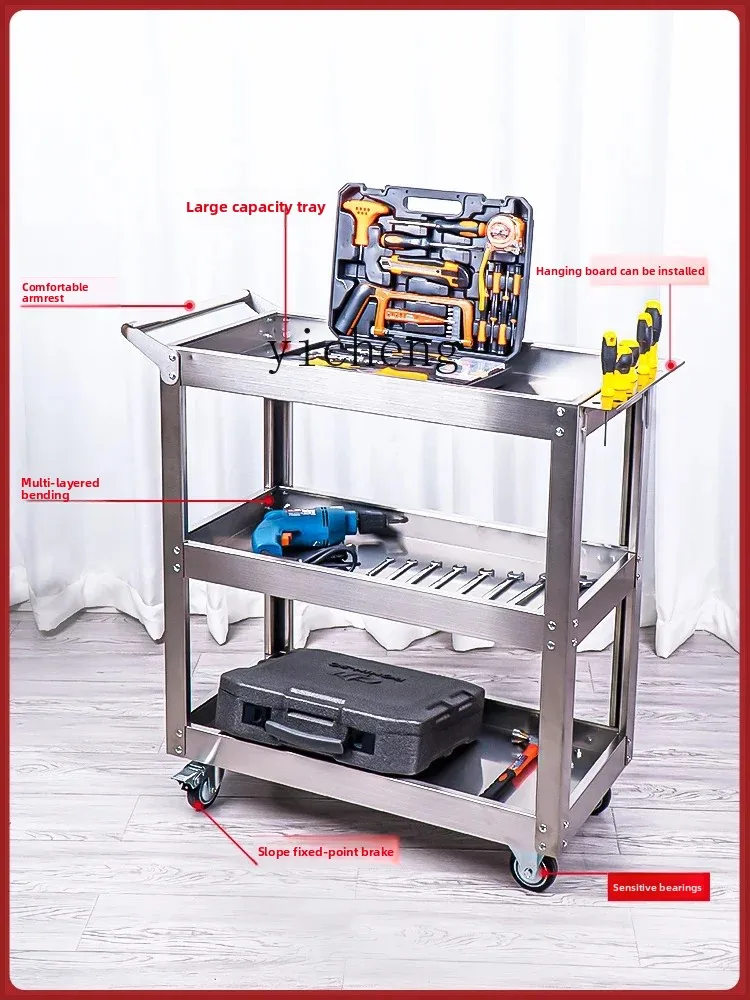 TQH stainless steel tool troll - Workshop Tools Trolley ulasan dan harga