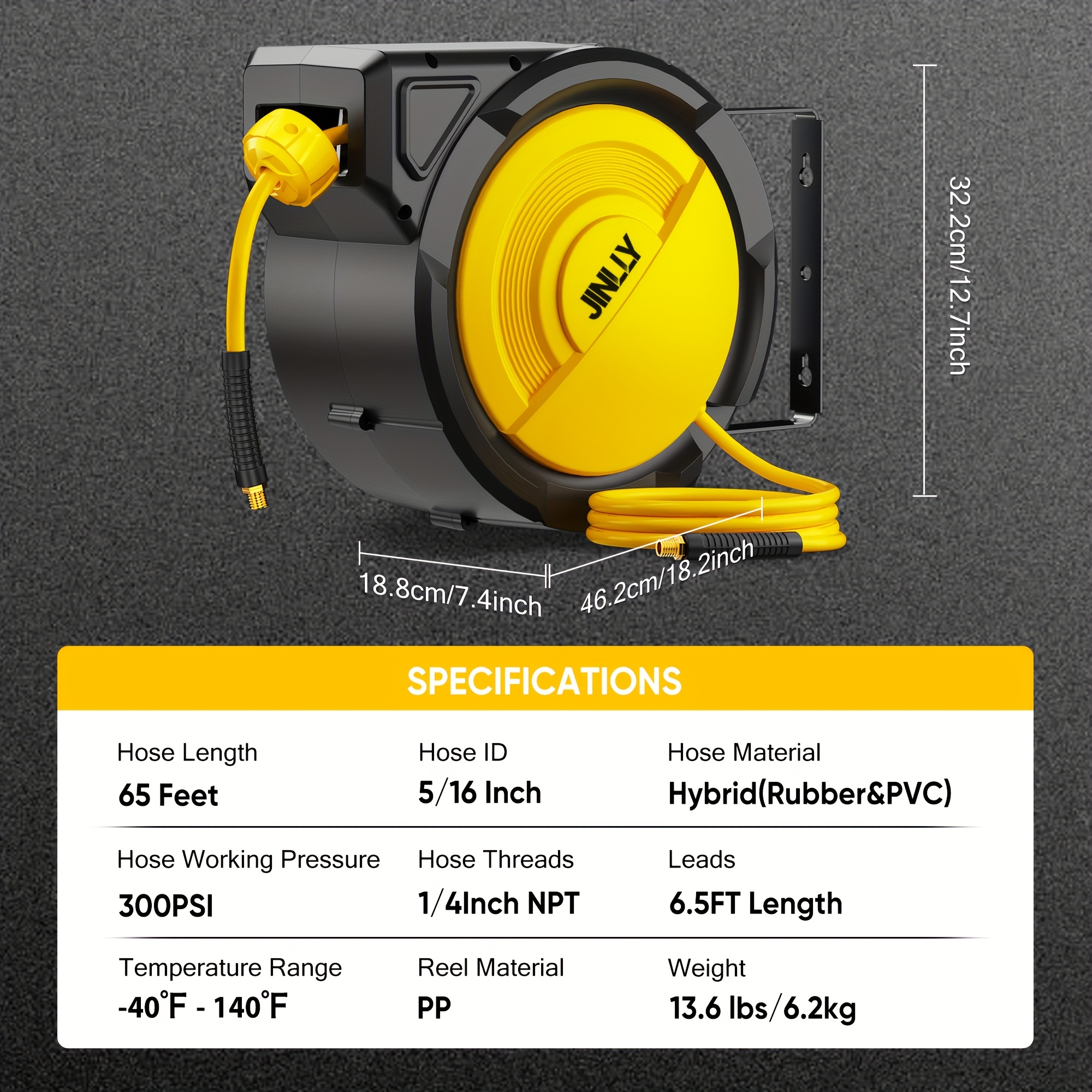 Heavy-Duty Retractable Air Hos - Tools Workshops ulasan dan harga
