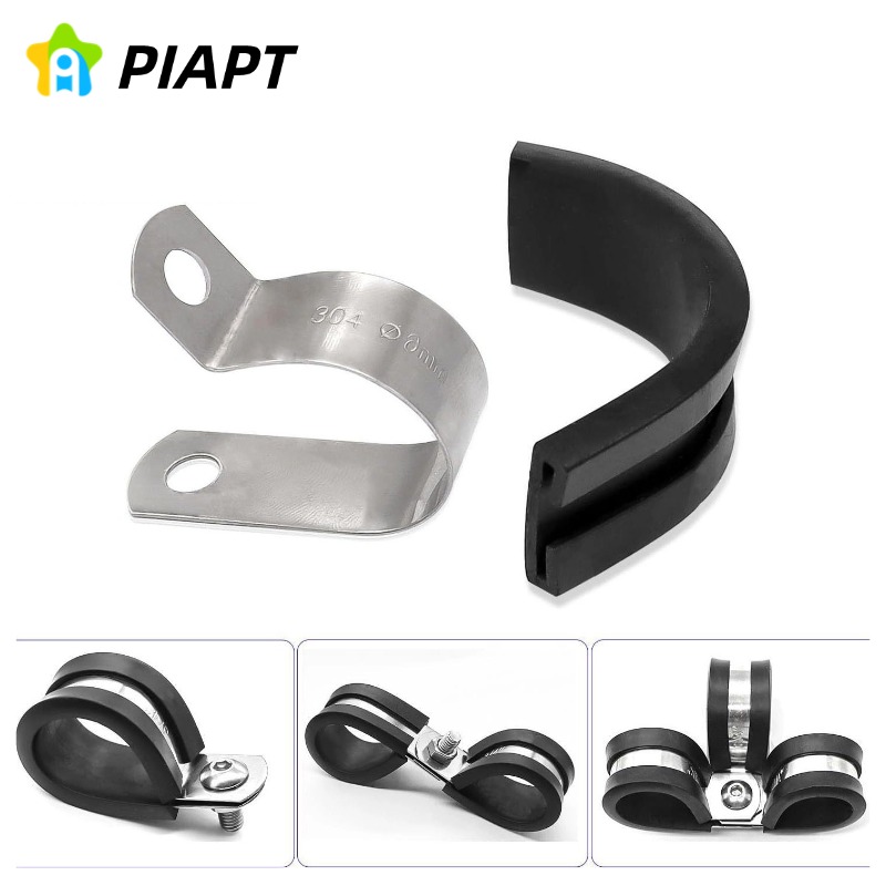 2/5/10PCS Rubber Lined P Clips - Pipe Clamp Bar ulasan dan harga