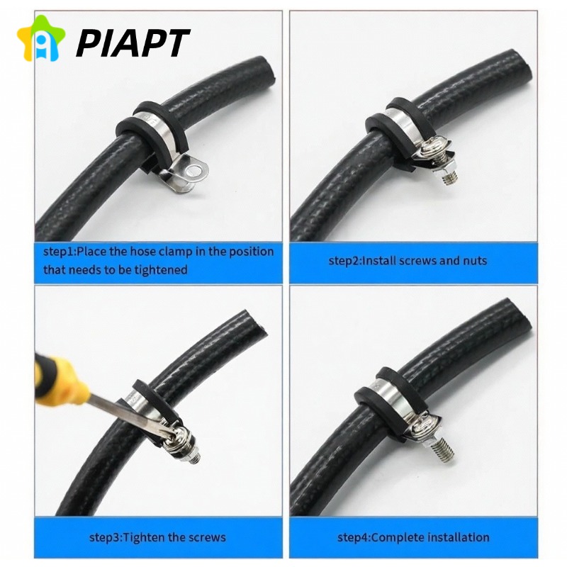 2/5/10PCS Rubber Lined P Clips - Pipe Clamp Bar ulasan dan harga